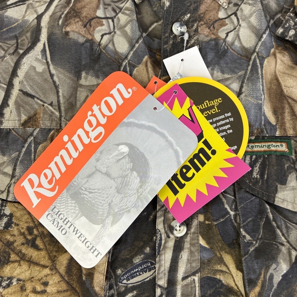 NWT Remington Rem-Lite Button Down Hunting Shirt RealTree Hardwoods Mens Large - Picture 3 of 9